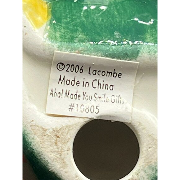 WhimsiClay by Amy Lacombe Christmas Cat Figurine 2006 #10805 with Tag Annaco - Picture 6 of 7